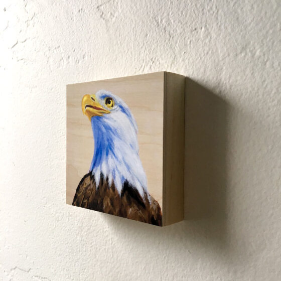 Bald Eagle Bird Art Print On Wood Maggie Hurley